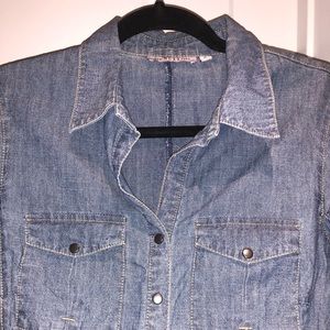 Chambray Rolled Sleeve Shirt